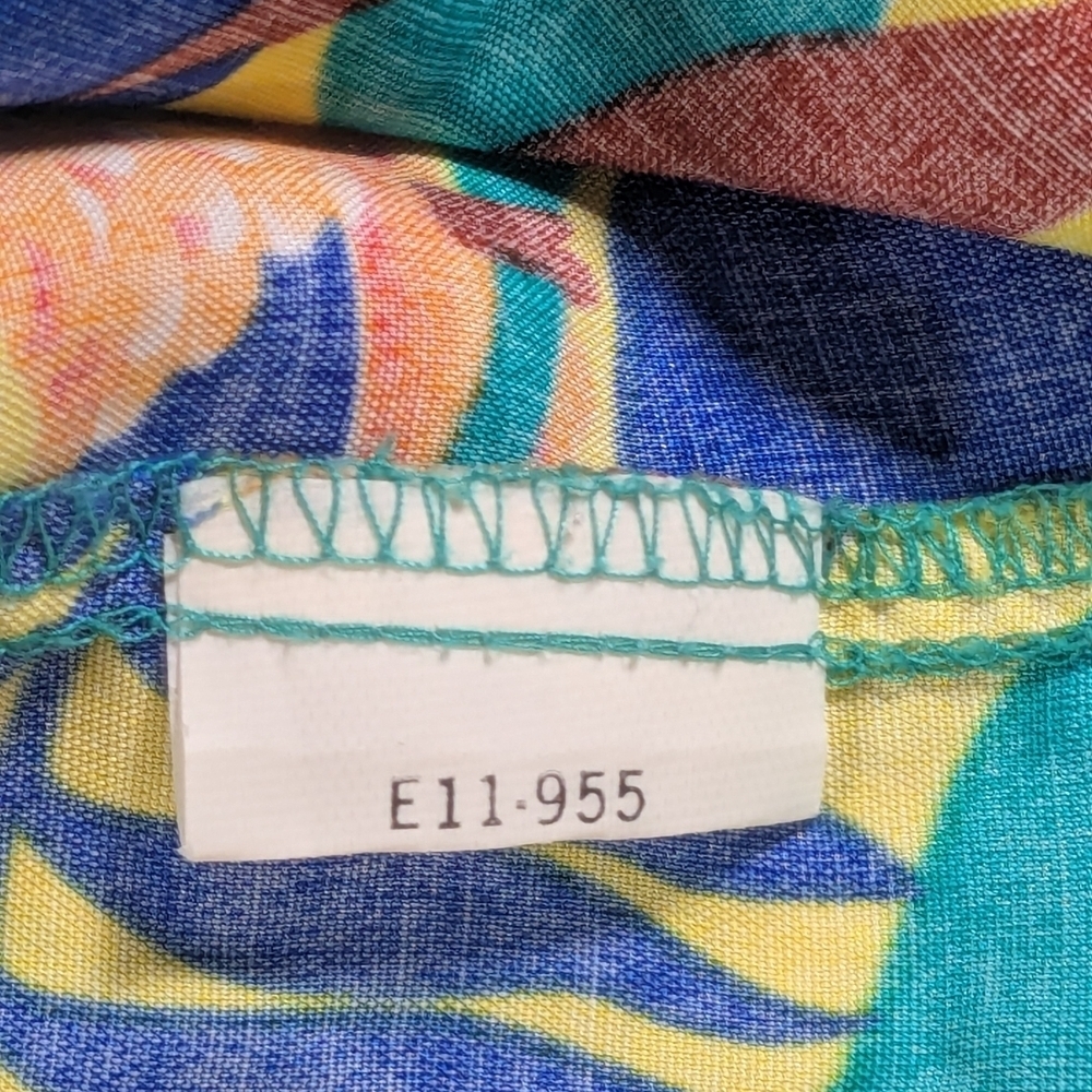 Jack Winter Petites Tropical Print Button Down Tunic Short Sleeve Size Small - Picture 11 of 11